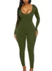 Combinaisons de sauts pour femmes Rompers 2024 printemps et été Nouveaux femmes longues Sle sexy slim slim silhet mobile sportive fitness activité rue Street Jumps Pullover d240507