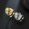 Anelli di nozze Skyrim Anello di piuma vintage Donne in acciaio inossidabile colore oro aperto anelli di dito regolabili 2024 regalo di compleanno di gioielli bohémien