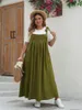 Plus -Size -Kleider trendy ärmellose Neckholderinnen weibliche Kleidung Lose Falten Frauen Kleidung eleganter Urlaub Casual Party Long