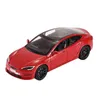 Diecast Model Cars 1 24 Tesla Model S Modell 3 Tesla Modell Y Legierung Würfelspielzeugmodell Sound und leichte Kinderspielzeugsammlungen Geburtstagsgeschenkl2405