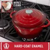 Cookware Sets Basque Enameled Cast Iron Set (Rouge Red) 7-Piece Nonstick Oversized Handles Oven Safe; 10.25" Skillet