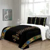 Bedding sets 3PCS Gray Luxury Saba Telet Ethiopian Eritrean Polyester Bedding Sets Single Double Bed Duvet Cover Set and 2pcs Pillow Cover J240507