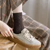 Women Socks Vintage Crew Wool Cashmere Thermal Harajuku Retro Women's Japanese Fashion Korean Autumn Winter 2024