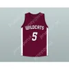 Aangepast elke naam elk team Patrick Mahomes 5 House High School Wildcats Maroon Basketball Jersey All gestikte maat S-6XL topkwaliteit