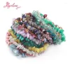 Bangle Natural: Apatite Beryl Opal Chip Freeform Pärlor för kvinnor Chritmats Fashion Jewerly Gift Armband 3x5-5x8mm 7 "Drop