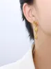 Orecchini penzolanti Fashion Gold Color Bean per donne gioielli liscio Vintage Accessori per le orecchie carino Regali di matrimonio9724542