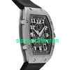 RM Luxury Watches Mechanical Watch Mills RM67-01 Men's Watch med Platinum Black Strap ST24