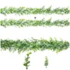 Fleurs décoratives 2pcs 6ft Faux Eucalyptus Garland Plant Vins artificiels suspendues Feuilles de la verdure pour le décor de la maison de mariage