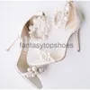 JC Jimmynessity Choo dames zomer maisel sandalen schoenen witte parels verfraaide avond bruids hoge hakken ontwerper dame elegante pompen met doos EU35-43
