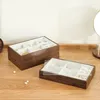 Storage Bags Wooden Jewelry Box With Clear Lid Display Drawer Tray Women Men Earrings Ring Organizer Case