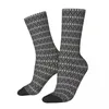 Calzini maschili Mini sfondo nero Fleur de lis Sock Men Women Polyester Stockings Hip Hop personalizzabile