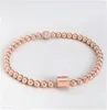 2019 NOUVEAU 100 925 Bracelets à chaîne en or rose en argent sterling Bracelets avec zircone cubique pour femmes bracelet Authentic Silver Jew2934038
