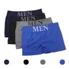 Sous-pants 3pcs / lot mens cultures sous-vêtements boxers Boîtres Boxer Solide Solide Sous-shorts masculins confortables Sous-vêtements bleu noir Y240507
