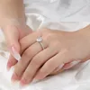 Charming Ring Jewelry 925 Sterling Silver Pass Test 2CT Moissanite Diamond Ring for Girls Women Nice Gift Size 5-10