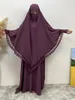 Vêtements ethniques Abayas de mode Ramadan pour femmes Hijab Dress Ensemble Femme Musulmane modeste robe Khimar Dubai Islam Turkey Kaftan Muslim