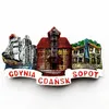 Maignants de 3PCSFRIDGE POLIBLE CRAKOW WROCLAW CHILLE FRIDGE MAGNET TOURISME Souvenir 3d Réfrigérateur Maignants Stickers peints en résine Décor de maison