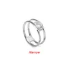 Ring Titanium steel silver love rings designer luxury jewelry for men and women spirit heart rings party engagement confession wedding Ring with green box Size 5-11