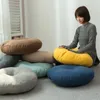 Reine Farbe Einfache japanische Futon Verdickung Meditation Kissen runde Baumwollwäsche Tatami Matte Home Balkon 240508