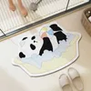 Teppich 3d Cartoon Panda Bodenmatte Schlafzimmer Teppich Wohnzimmer Teppiche Willkommen Eingangs Fußmatte Balkon Haus Nicht-Schlupftür Mat J240507