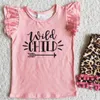 Kledingsets Wild Child Cute Baby Girls Summer Fashion Kids Kleding Outfits Korte mouw T -shirt Shorts Set Hoge kwaliteit