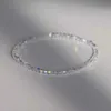 Bracelet en cristal mince blanc brillant transparent