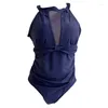 Swimwear 2024 Push up Femmes One Piece Swimsuit Sexy Patchwork Plus Taille BodySuit Femme Monokini Bikini