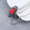 Chaînes Game Devil Pendant Collier minimaliste alliage Colliers de cristal rouge