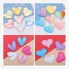 Miniatures 100pcs kawaii électroplaste irisation crafts artisanat appartement résine pêche coeur cabochon coton accessoires