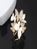 Fashion Gold plaqué deux couleurs Charme Righestone papillon Scarpe Broche Broche pour femmes accessoires4922006