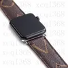 Fashion Watchband -band voor Apple Watch Band 42mm 38 mm 40mm 44 mm 41 mm 45 mm 49 mm Iwatch 4 5 6 SE 7 8 9 Series Luxe designer Leer kleurrijke bloem