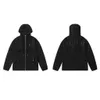 Trendige Herrenjacke Neue Männerjacke Sportswear IRongate Twindbreaker Black 1to1 hochwertige gestickte Buchstaben Frauen Reißverschluss Sonnenschutz Größe XS-XL