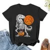 T-shirt féminin Hallown Dinosaur squelette imprime