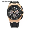 Designer Audemar Pigue Watch Royal Oak APF Factory Offshore 43 mm Rose Gold Black Bar Mark Diad