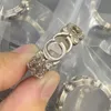 Retro ring paar luxe 18k gouden reliëverte klaver ring hoogwaardige titanium stalen trouwring damesontwerpers sieraden