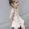 Girl's Dresses Baby Dress Striped Childrens Party Evening Dress Fashion Sleeveless Summer Dressl2405