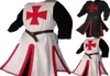 Middeleeuwse Warriors Knight Templar Crusader -kostuum voor volwassen mannen Jurk Shirt Top Cross Tabard Surcoat Tuniek Kleding Plus Size2167345
