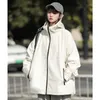 Kurtki damskie Spring Autumn Winterproof Trend moda Trend na zewnątrz Podróż na zewnątrz luźne zamek z kapturem Zwyciężony płaszcz wierzchołkowy pary modele pary