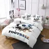 Ensembles de literie Simple Sports Ball Black and White Libert Cover Confort de football surdimensionné Set 3D Unique Boy Bedroom Decoration Football Down Down Cover Set J240507