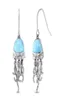 Ankomster Real 925 Sterling Silver Natural Larimar Jellyfish Earrings For Women039S Drop Earring 2105247772775