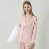 Frauen Nachtwäsche -Pyjama Set Lyocell Hochqualität lässige lässige einfache Heimnachtung weiche Frauen Schlafsets