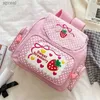 Sac à dos kawaii sac école pour enfants mignon broderie de fraise mochila dot multi-poche nylon de mode académie wx