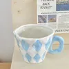 Mugs LadyCC Ceramic Mug Coffee Cup High Temperature Resistant Lingge Small Fresh Hand Painting