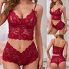 Femme sexy ensemble sexy lingerie perspective sexy dentelle ajustement de coffre enveloppe à trois points Fun 240422