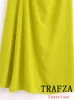 Robes décontractées Trafza Vintage Chic Femmes Habille jaune Solide O-Neck Zipper Souples Vestidos Straitement Vestidos 2024 Printemp