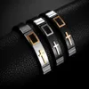 Chain Trendy Jesus Cross Bracelet Metal Silicone Mens Bracelet New Fashion Christian Religious Amulet Accessories Party Jewelry Gift J240508