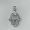 PAVE HIP HOP PAVE ZIRCON PALM PENDANT EN 925 SIGHT STERIN