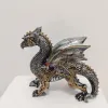 Esculturas mecânicas colecionáveis régais steampunk dragon estátua desktop ornamentos decoração de casa estátua estátua dachshund rinoceronte gorila lobo estatueta