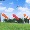 Trädgårdsdekorationer 1 st 80 cm Windsock Outdoor Wind Direction Mätning Reflekterande bälte RIP-Stop Weather Vane för Airport Aviation Farm