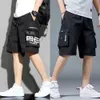 Men's Shorts 2024 Summer Fashion High Strt Thin Overalls Mens Shorts Casual Loose Large Size Quarter Pants High Quty Wide Leg Pants T240507