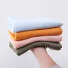 Mantas de bambú algodón sólido color sólido toalla de baño nata de doble capa gasa para niños swaddling